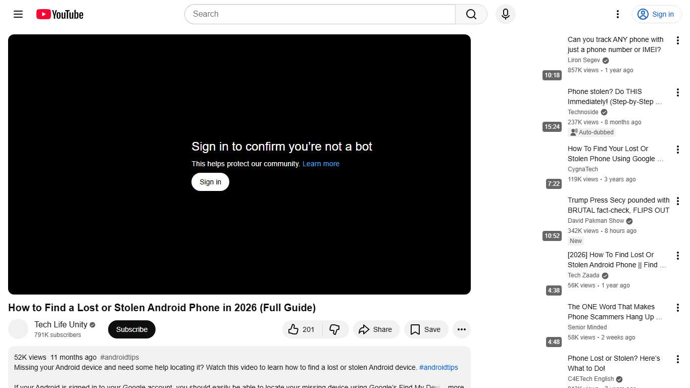 How to Find a Lost or Stolen Android Phone in 2026 (Full Guide) - YouTube